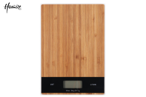 Bamboo Compact Vintage Rectangle Kitchen Scale 